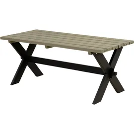 Plus Nostalgie Gartentisch 179 x 75 x 72 cm Schwarz/Graubraun