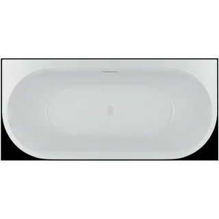 Riho Desire Vorwandbadewanne LED-Beleuchtung 1800 x 840 mm - Weiß Seidenmatt / Schwarz Seidenmatt - B089002220
