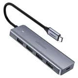 UGREEN Hub Adapter 4-in-1 USB-C auf 4× USB 3.0 + USB-C Grau (64266)