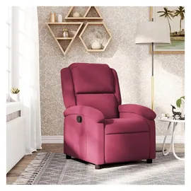 vidaXL Relaxsessel 55,3 x 99,5 x 73,8 cm Weinrot Samt mit verstellbarer Rückenlehne