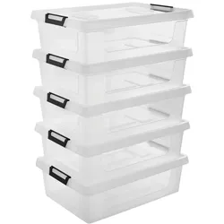 Gardissimo CLIP Aufbewahrungsbox Kunststoffbox Klarsichtbox Box rollbar