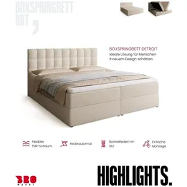 bromarkt Detroit 180 x 200 cm H3 Beige