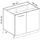 Vicco Eckunterschrank R-Line 86 x 46 x 81,5 cm Schwarz