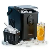 sommertal E12s Eiswürfelmaschine Eismaschine 12kg/24h Eiswürfelbereiter 0,3kg Bullet Eis in 20 Min Leise
