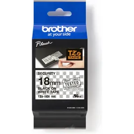 Brother TZe-SE4 18mm schwarz auf weiß
