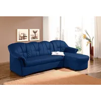 Ecksofa DOMO COLLECTION "Papenburg, zeitlose Rückensteppung, elegante Formensprache, L-Form", blau, B:235cm H:84cm T:140cm, Kunstleder SOFTLUX, Luxus-Microfaser (100% Polyester), Struktur ( 90% Polyester, 10% Polyacryl), Microfaser PRIMABELLE (100% Polyester), Sofas, in großer Farbvielfalt, wahlweise mit Bettfunktion