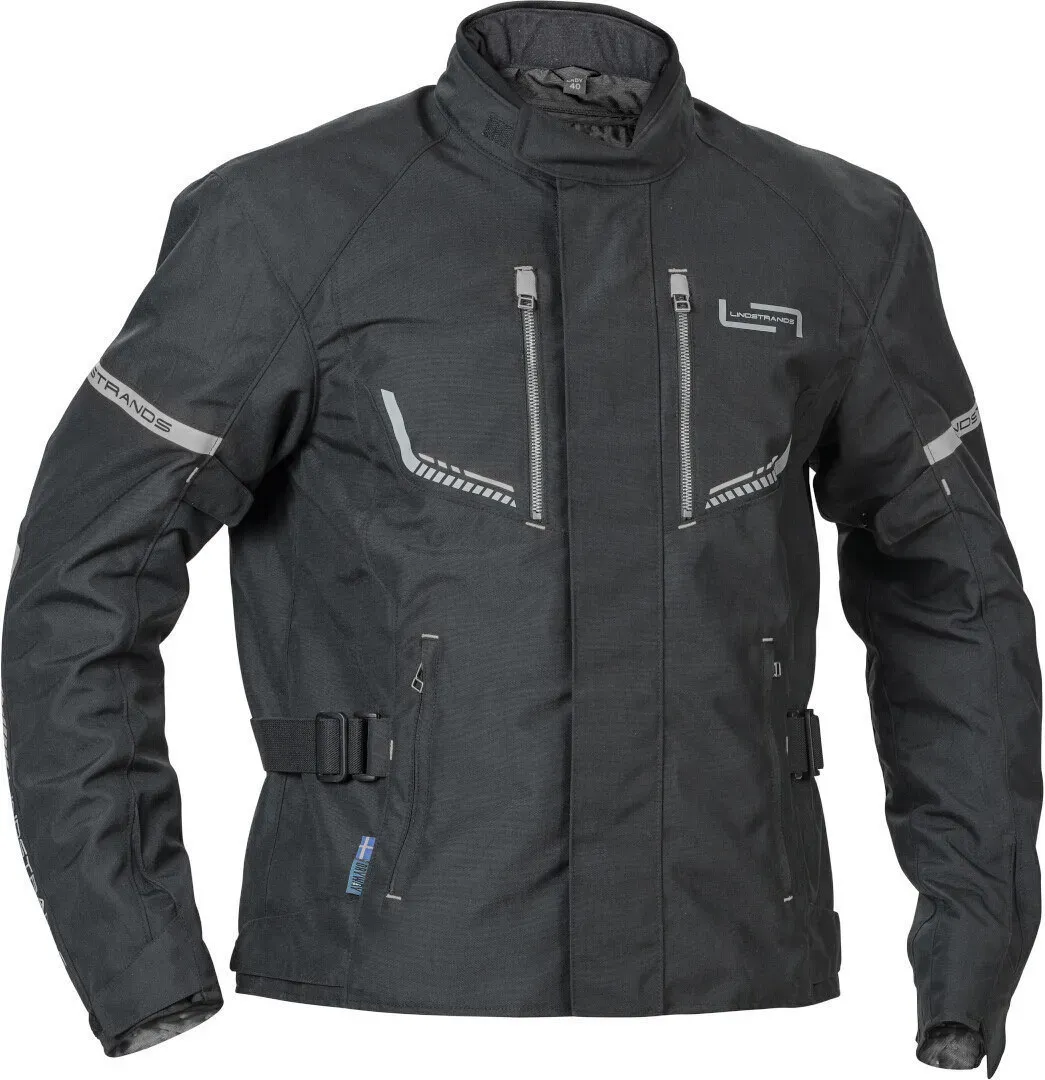 Lindstrands Lomsen wasserdichte Motorrad Textiljacke, schwarz, Größe 52 für Männer
