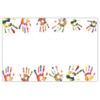cover-your-desk Schreibtischunterlage für Kinder und Erwachsene Bunte Kinderhände, aus hochwertigem Vinyl , 60 x 40 cm
