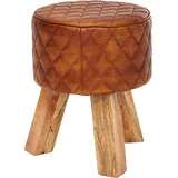 Wohnling Hocker WL6.090 braun Leder, 1 St.