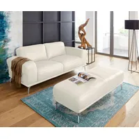 W.Schillig 2-Sitzer »montanaa«, mit Metallfüßen in Chrom glänzend, Breite 192 cm weiß