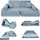 Angelove Kindersofa 2-in-1 mit Schlaffunktion türkis