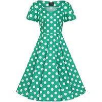 Hearts & Roses London Swing Kleid Nina Polka Dot Vintage Rockabilly Retro, Größe:L - L