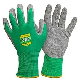 Grüntek Arbeitshandschuhe Schutzhandschuhe, Latex-Beschichtung, grün, Größe 8 / M, 5 Paar