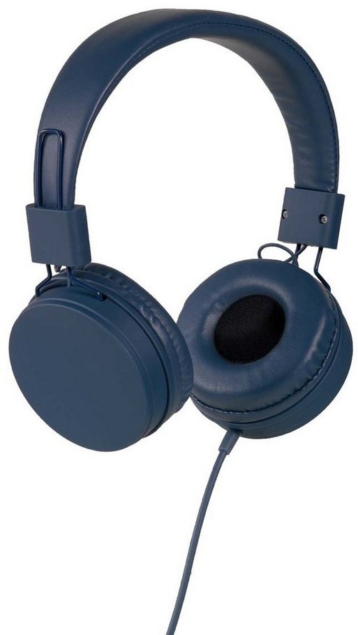 Vivanco Smartphone-Headset (Extraweiche Ohrpolster für dauerhaften Tragekomfort, Einseitige K) blau