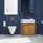 Relaxdays Waschbeckenunterschrank 2 Türen 67 x 60 x 30 cm Natur/Hellbraun