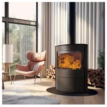 Kratki KOZA AB S/2 ROLLO Ø 150 10 kW Schwarz / Innenverkleidung Weiß