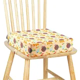 Chickwin Sitzerhöhung Stuhl Kind, Waschbar Baby Tragbar Sitzkissen Kinder Tragbares Boostersitze Verstellbar Zerlegbar Kleinkind Sitzerhöhung Kissen für Esstisch Reise (Kleiner Fuchs,32x32x8cm)