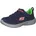 Skech-Stepz Mini Wanderer Sneaker Navy Textile Synthetic Lime Orange Trim 26 EU