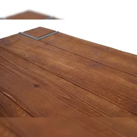 Mendler Couchtisch HWC-A15, Wohnzimmertisch, Tanne Holz rustikal massiv MVG-zertifiziert ~ braun 60x60cm