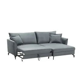 bobb Ecksofa mit Schlaffunktion Yolanda II ¦ türkis/petrol ¦ Maße (cm): B: 257 H: 94 T: 174.0