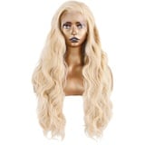 Greenmirr Wellige Ombre Blonde Lace Front Perücke 13x4 Lace 24in mit hitzebeständigem Syntehtic für Ersatz Perücke