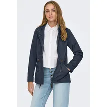Only Parka ONLLORCA LIFE CANVAS PARKA CC OTW mit Kordelzug in der Taille blau M (38)