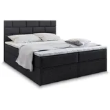 masseno Boxbett mit Bettkasten und 2 Schubladen ¦ schwarz ¦ Maße (cm): B: 140 H: 98