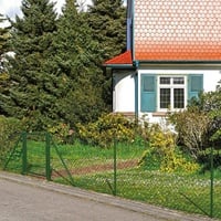 GAH ALBERTS Maschendrahtzaun als Zaun-Komplettset, zum Einbetonieren | grün - Höhe 80 cm | Länge 60 m