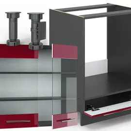 Vicco Winkelküche Fame-Line L-Form 287 cm rot