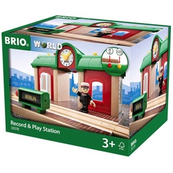 BRIO® Spielzeugeisenbahn-Gebäude World Eisenbahn Gebäude Sprechender Bahnhof 3 Teile 33578