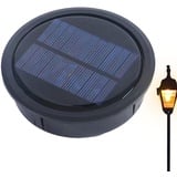 Solar Laterne Licht Ersatz Top, Solarpanel Licht Teile, Solarpanel Laterne Deckel Runde Solarleuchten Ersatzteil, Wasserdicht und Automatisch Ein/Aus, Hocheffizienz, für Gehweg, Terrasse