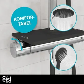 Eisl Grande Vita Duschsystem schwarz/chrom