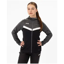 Jako Iconic Trainingsjacke mit Kapuze Damen 801 schwarz/anthrazit 34