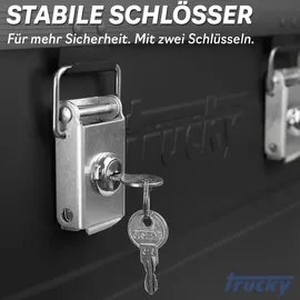 Trucky Aluminium Box mit Deckel 30 L 1-tlg. schwarz