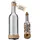Out of the Blue Rauchglas-Flasche mit 10 warmweißen LED-Lichtern – Stilvolle Flaschenlicht-Deko für Wohnzimmer & Fensterbank – Batteriebetrieben & kabellos – Perfekte Geschenkidee