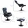 Vinsetto Relaxsessel mit Hocker, Fernsehsessel, Spiel-Stil, Gamingstuhl mit Liegefunktion, 130° neigbar, für Videoraum, Freizeitraum, Dunkelblau+Schwarz, 67 x 82,5 x 103 cm Wohnzimmer, Sessel, Relaxsessel