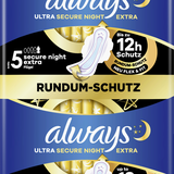 Always Ultra-Binden Secure Night Extra mit Flügeln BigPack