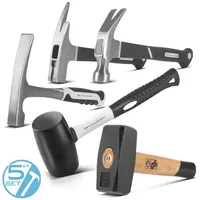 STAHLWERK Hammer Set Fäustel Klauenhammer Maurerhammer Latthammer Gummihammer
