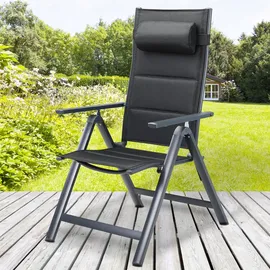 CASARIA Gartenstuhl Bern Premium 69 x 110 x 112,5 cm grau 2 St.