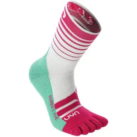 Uyn Runner's Five Laufsocken 2 Paar Weiß/Fuchsia/Grün 35-36