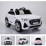 ES-Toys Kinder Elektroauto Audi E-Tron Sportback, Stoßdämpfer, Fernbedienung weiß