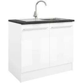 yourkitchen Spülenschrank Jazz 100 x 60 x 90 cm Weiß