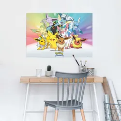 Poster REINDERS "Poster Pokemon", bunt (farbe bild(er): mehrfarbig), B:91,5cm H:61cm, Papier, Bilder