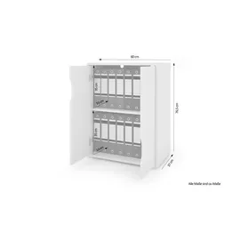byLIVING Aktenschrank BELFAST 60 x 37 x 76,5 cm grau
