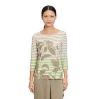 Betty Barclay Ringelshirt mit U-Boot-Ausschnitt in Khaki/Green | Gr.: