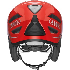 ABUS Pedelec 2.0 ACE - Fahrradhelm mit Rücklicht, Visier, Regenhaube, Ohrenschutz - für Damen und Herren - Rot, Größe L​