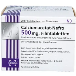 CALCIUMACETAT NEFRO 500 mg Filmtabletten 200 St.