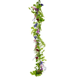I.GE.A. Kunstblume »Blütenranke«, Blumenranke Stiefmütterchenranke Girlande EfeuRaum Wand Hochzeit I.GE.A. violett