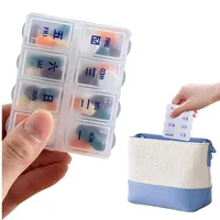 Tablettendose,7-Tage Tablettenbox Organizer | Auslaufsicherer Behälter für Senioren mit 8 Fächern für Studentenwohnheim Kreuzfahrt Urlaub Reisen