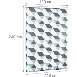 Relaxdays Duschrollo 120 x 240 cm grau